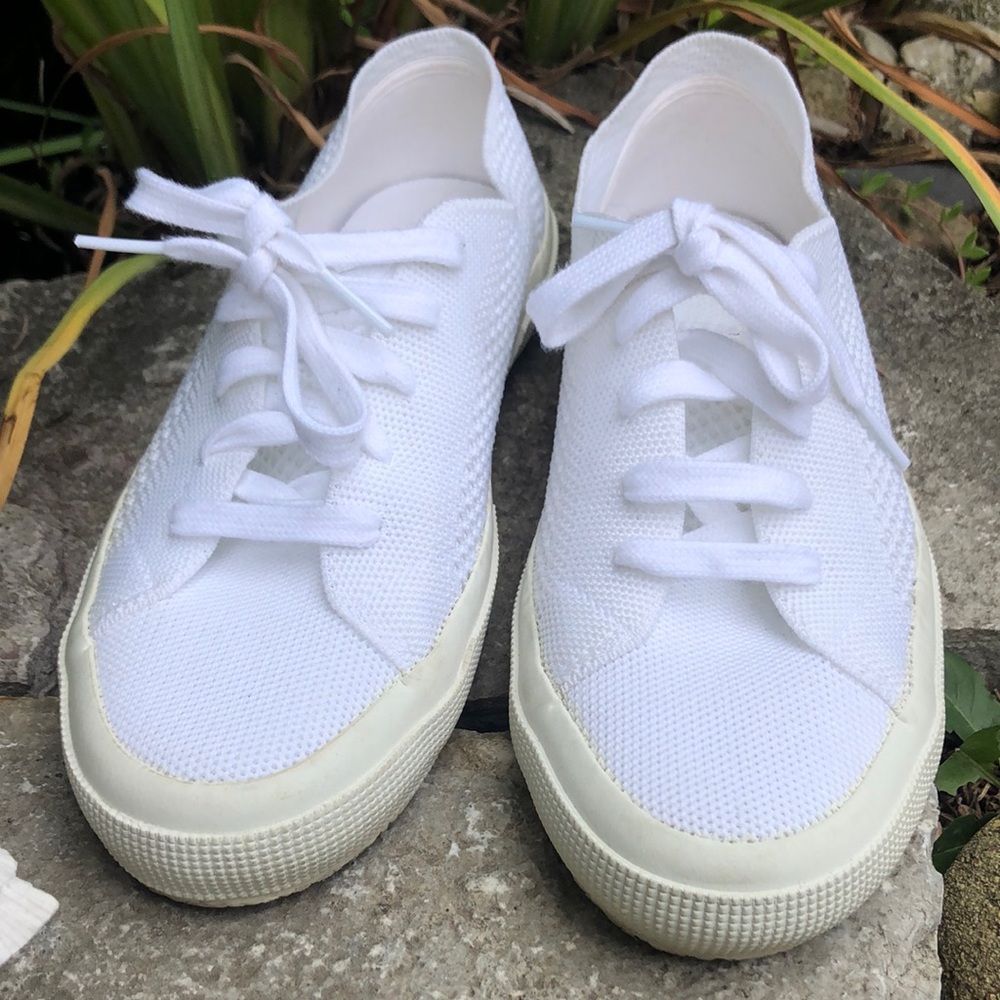 Superga 2750 White “Flyknit” Style Sneakers-Euro Sz 39 - Picture 8 of 17